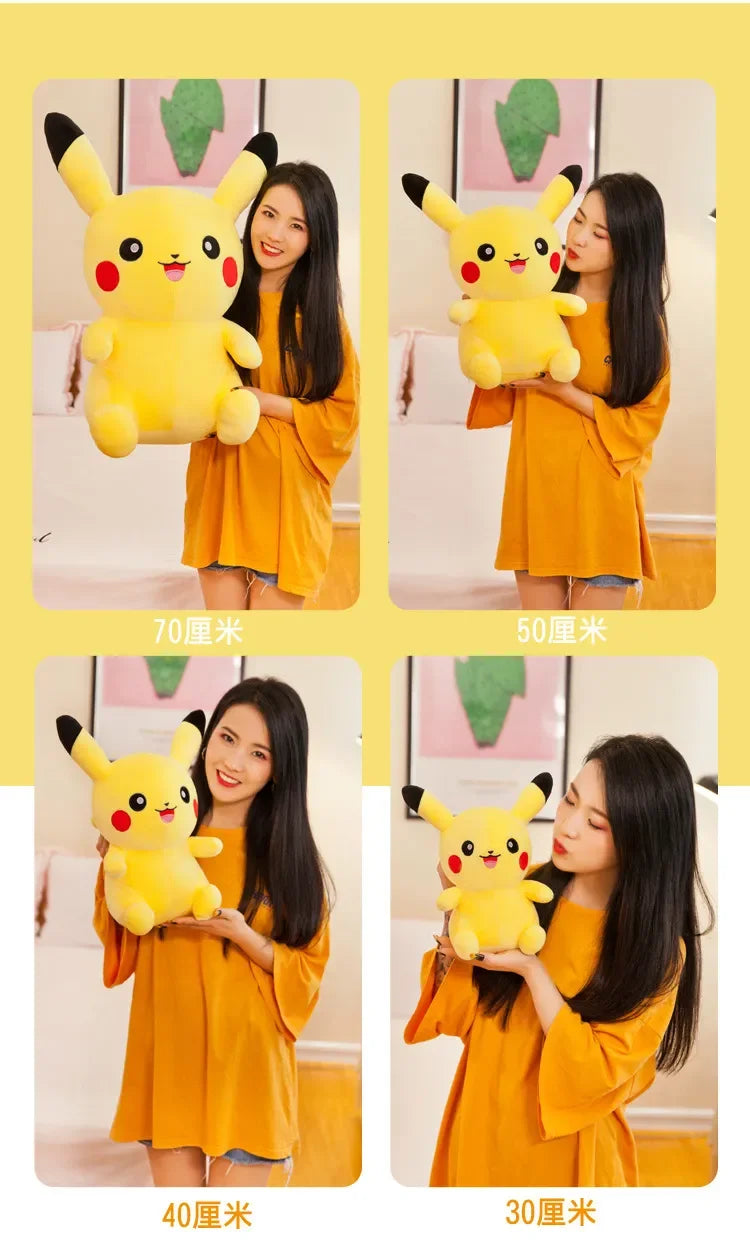 70cm Big Size Pokemon Pikachu Plush Stuffed Animal Cartoon Anime Pillow Dolls Christmas Birthday Gifts Kids Plushies