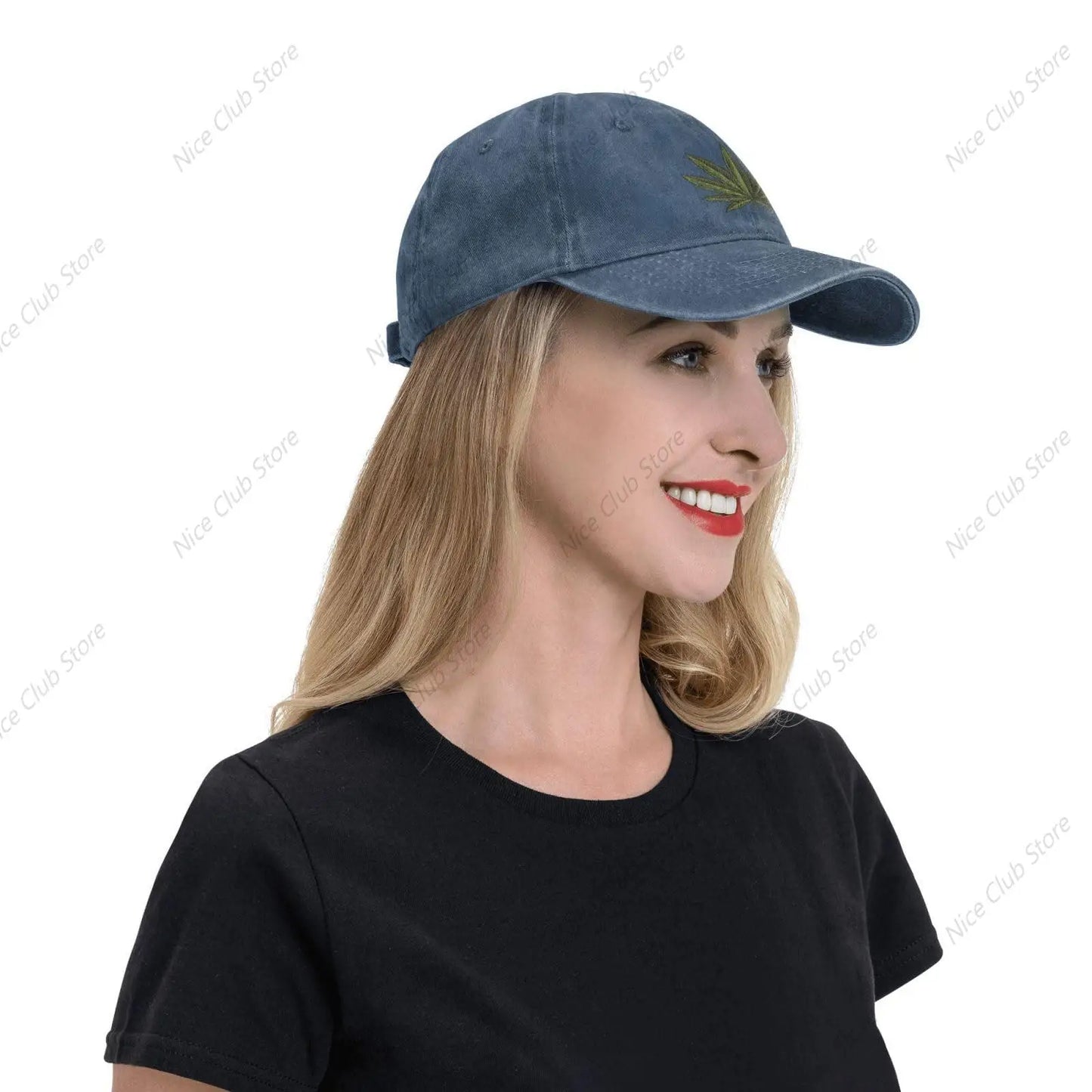 420 Cannabis Leaf Baseball Cap for Men Women Adjustable Washed Vintage Cotton