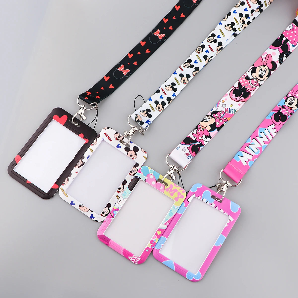 DISNEY Minnie Mouse Keychain Lanyard ID Badge Holder