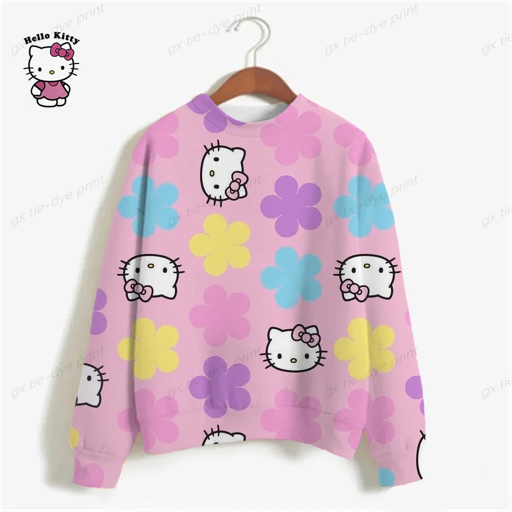 Hello Kitty  Oversized Hoodie For Women Trendy.