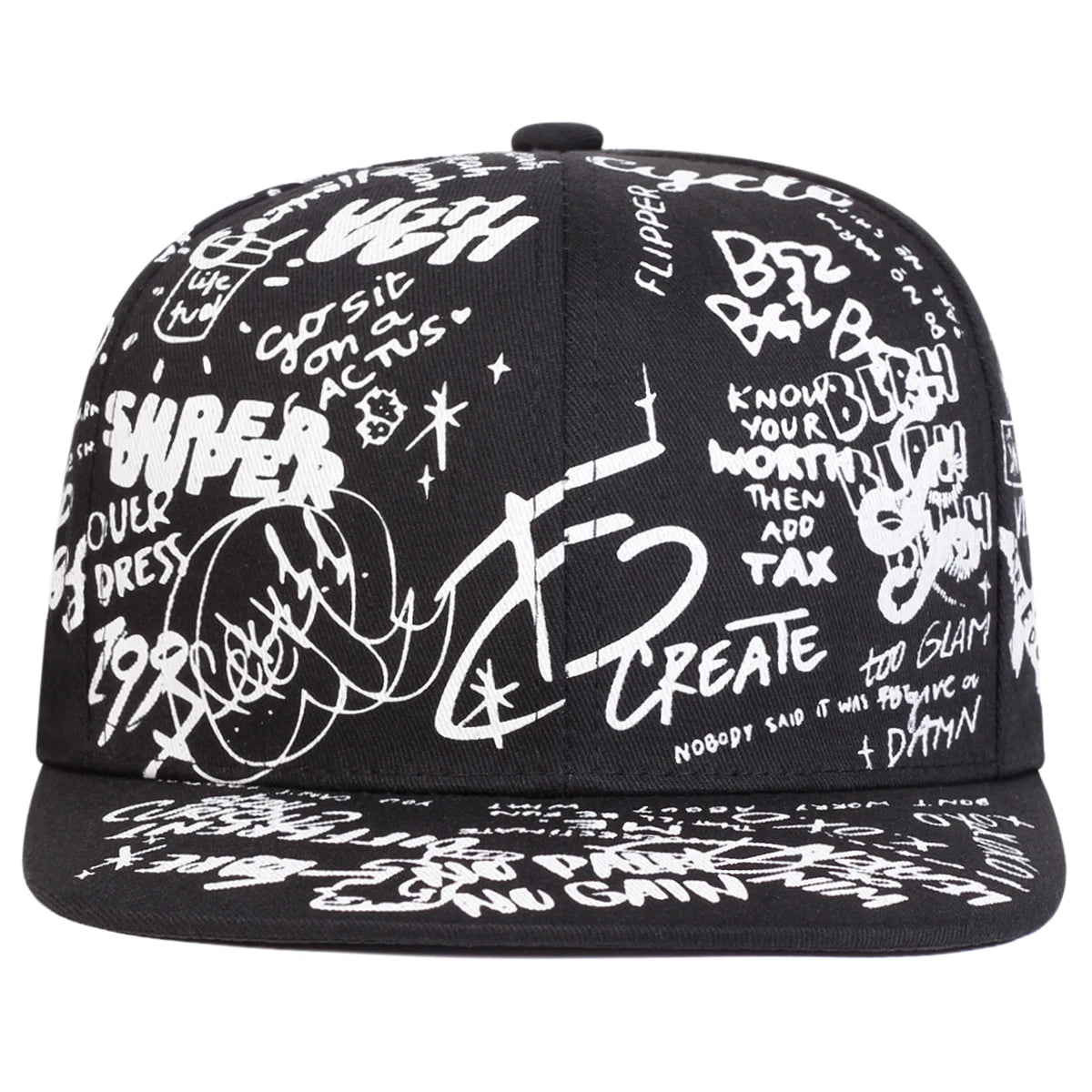 MENS 88 Letter Graffiti' Hip Hop Hat, one-piece and adjustable, perfect for outdoor sun protection. It's ideal for leisure activities, as well as spring and autumn travel, or vacationing.