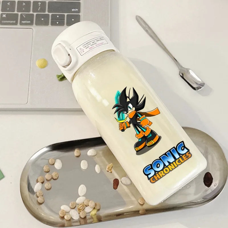 Sonic The Hedgehog Transparent Plastic Water Bottle.