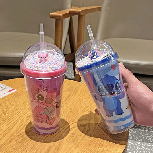 Stitch Plastic Water Bottle