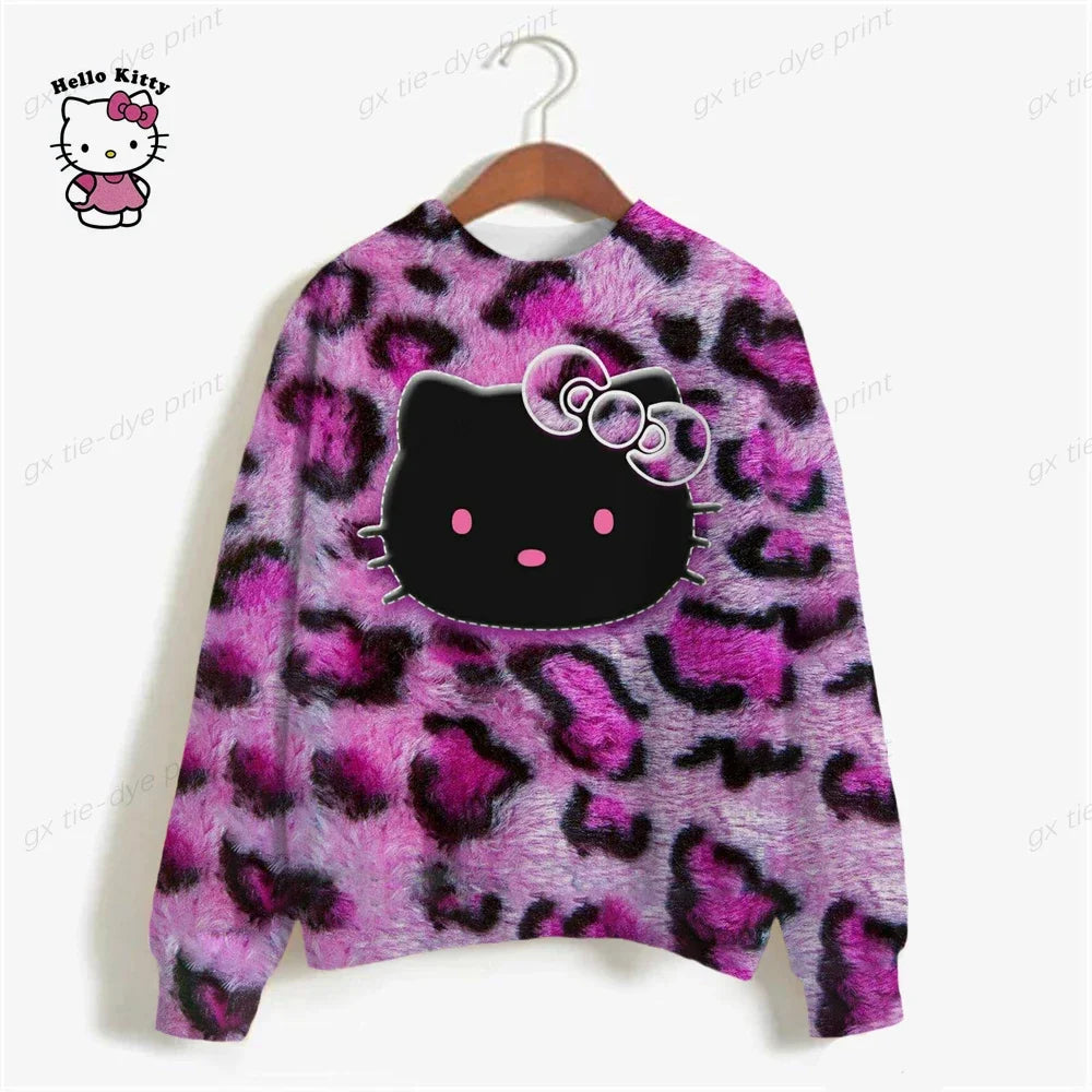 Hello Kitty  Oversized Hoodie For Women Trendy.