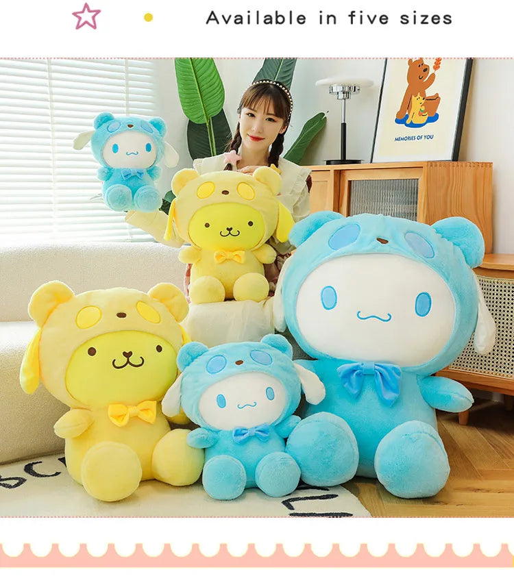 35/45cm Cute Cinnamoroll Toys Pudding Dog Plush Doll Gives Friend and Child Birthday Gift Pillow for Kids
