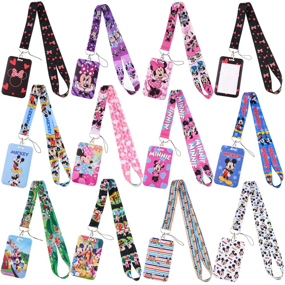 DISNEY Minnie Mouse Keychain Lanyard ID Badge Holder