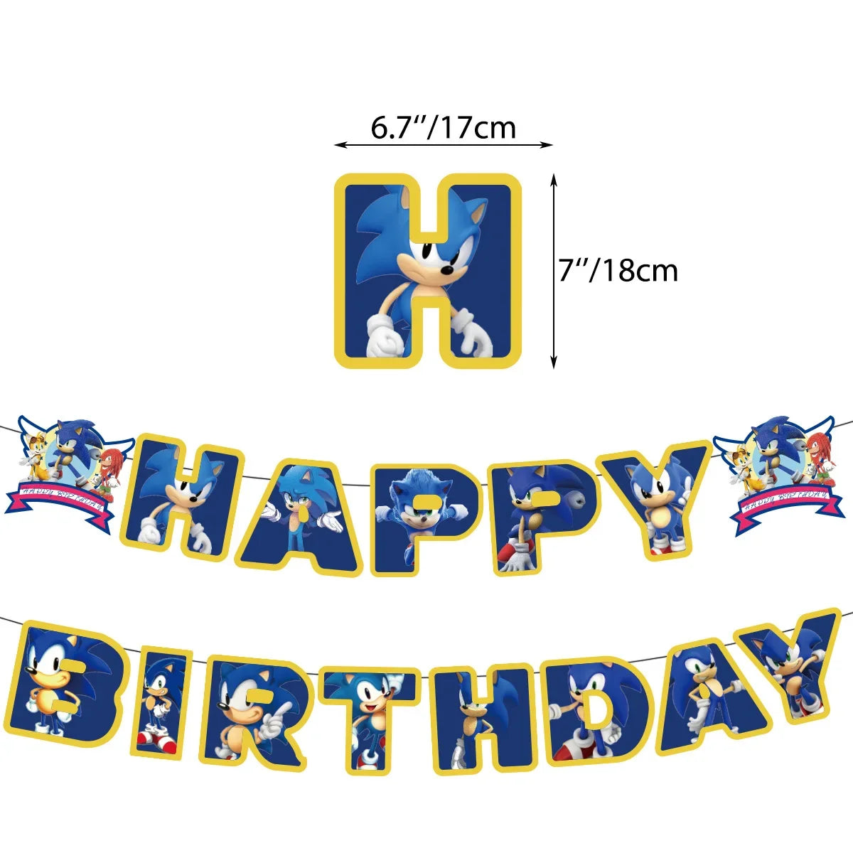 Sonic Birthday Party Supply Decorations