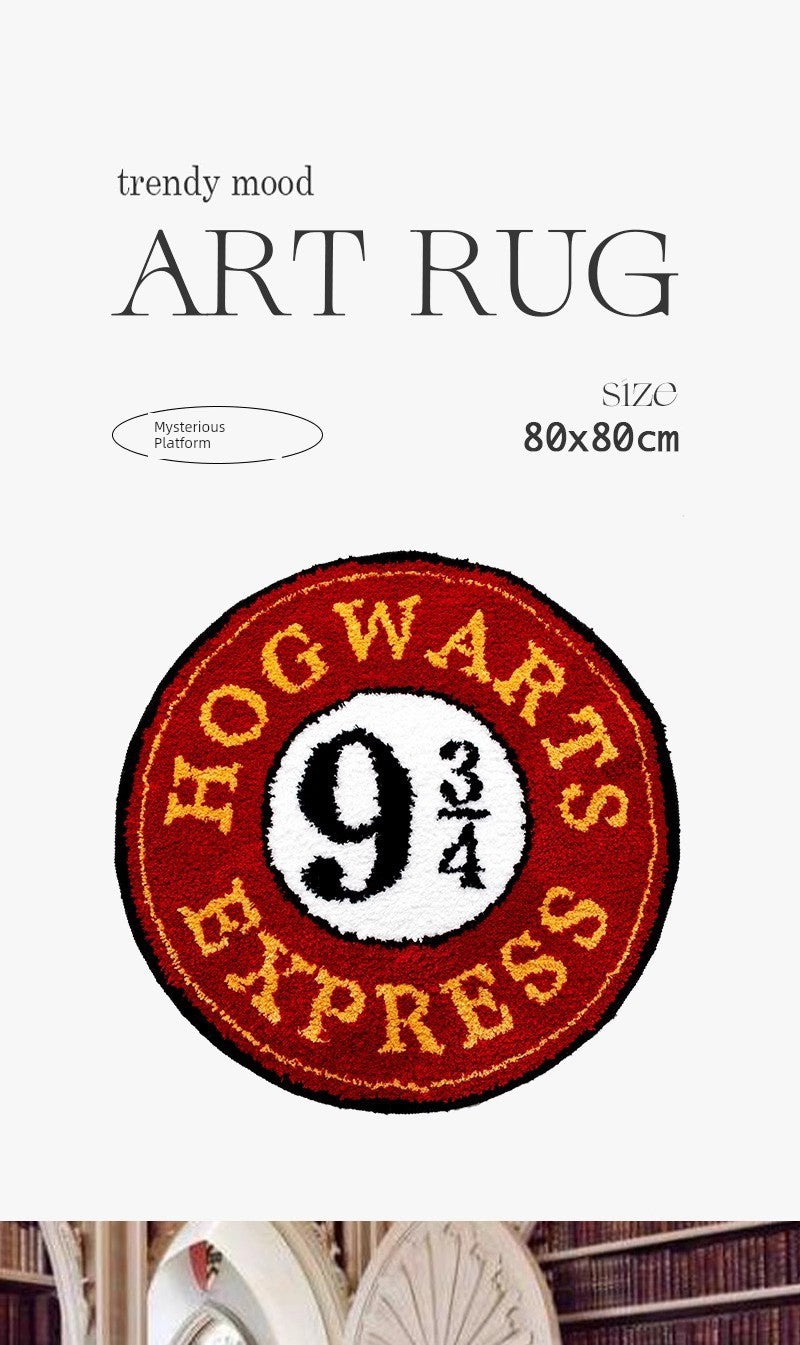 Nine and Three Quarters Platform Creative Carpet Red Mysterious Digital Bedroom Carpet Living Room Carpet Harry Potter