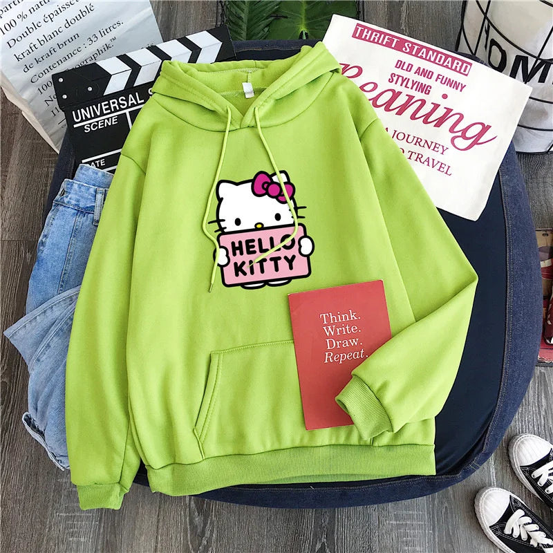 Hello Kitty Cute fashion  Hoodie.   plus sizes available.