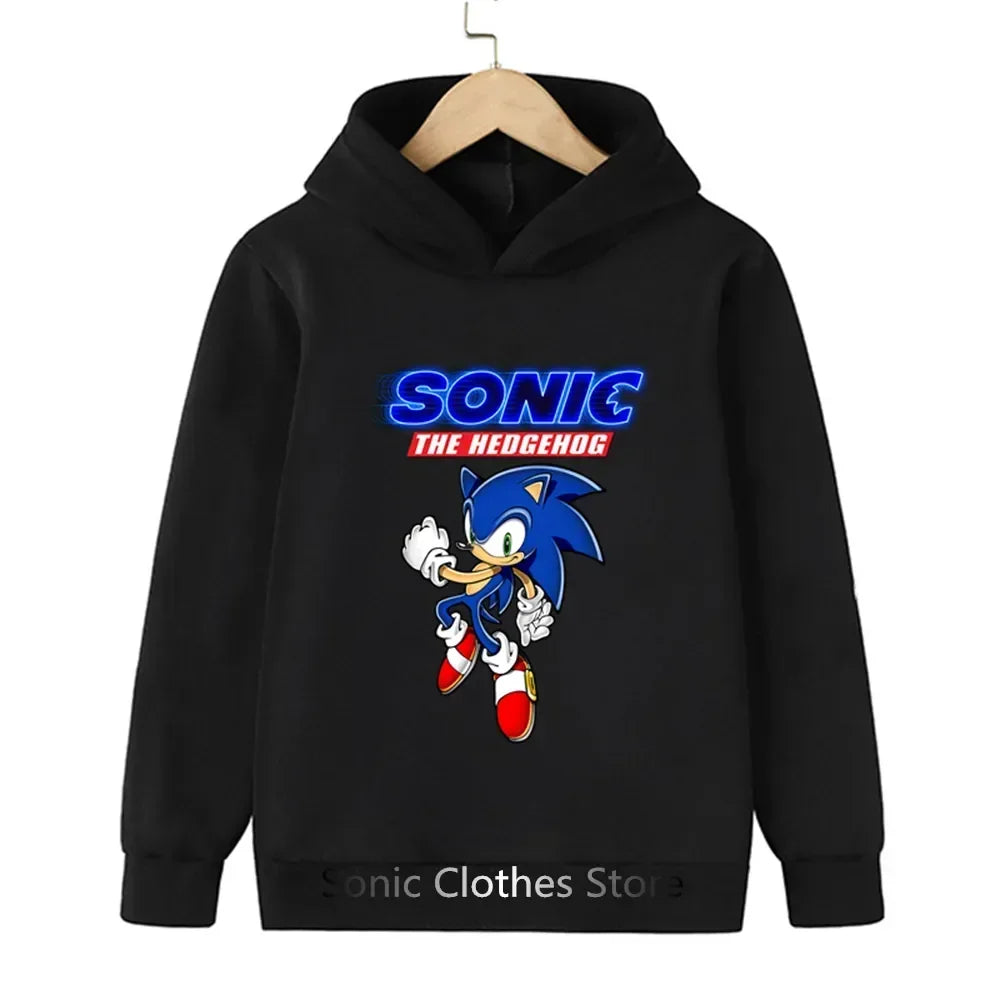 Sonic Hoodies Kids Cartoon Sonic Print.