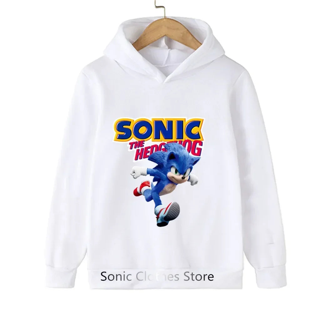 Sonic Hoodies Kids Cartoon Sonic Print.