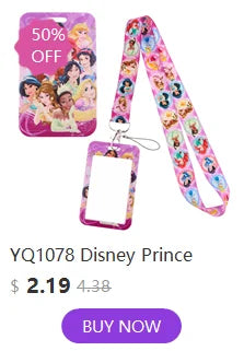 Stitch Mickey Keychain Student IC ID Card Badge Holder Yoda Retractable Nurse Badge Reel Clip Accessory Friend Kids Gift