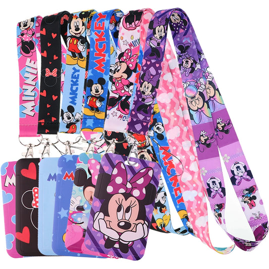 DISNEY Minnie Mouse Keychain Lanyard ID Badge Holder