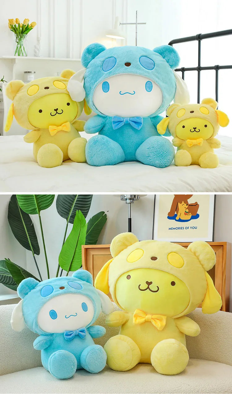 35/45cm Cute Cinnamoroll Toys Pudding Dog Plush Doll Gives Friend and Child Birthday Gift Pillow for Kids