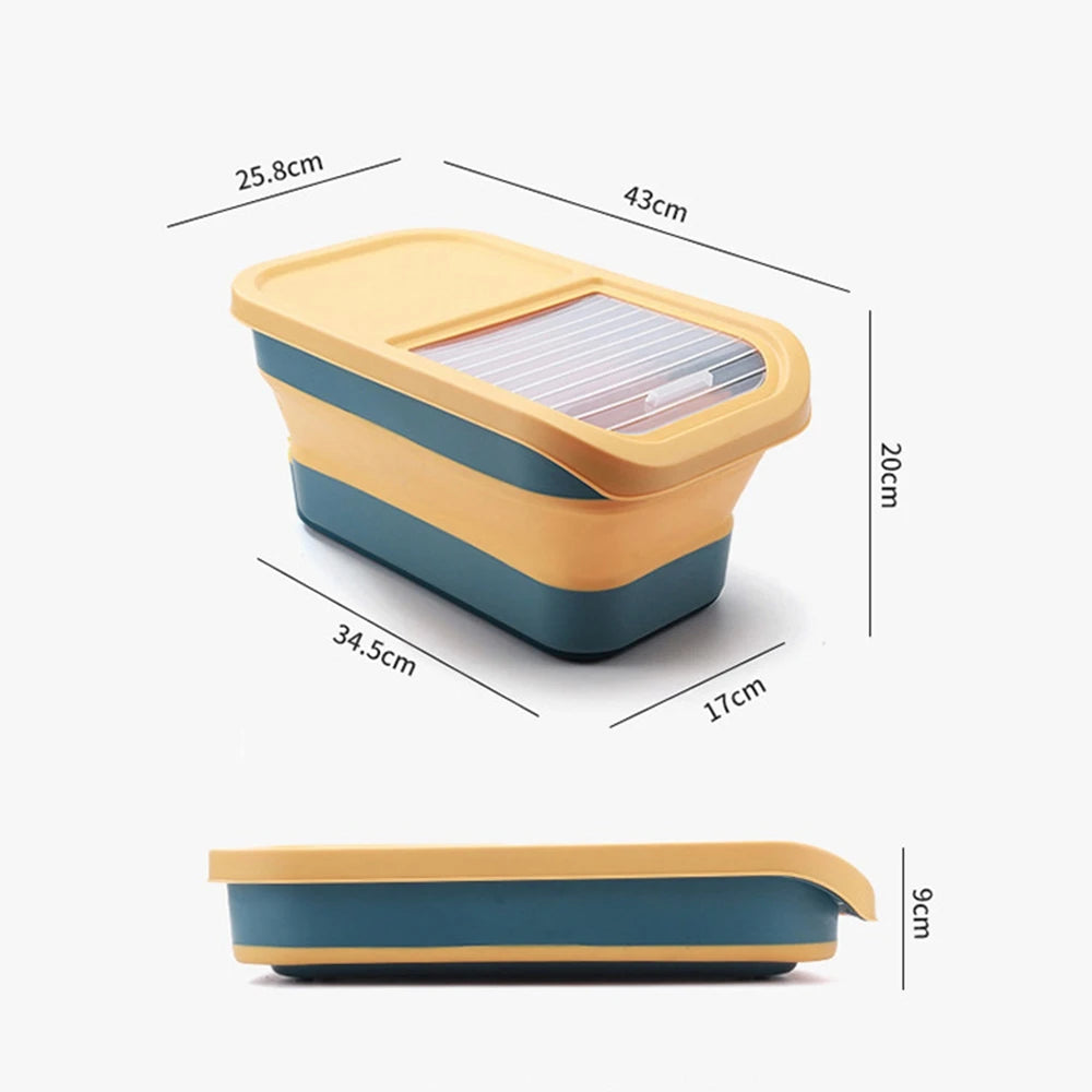 Collapsible Cat/Dog Food Storage Container. Folding Pet Supplies