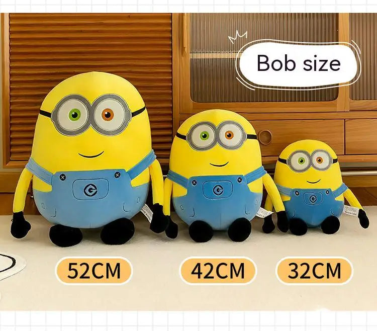 Cute Minions Movie Characters Yellow Plush Toys Bob Stuart In Jeans Soft Dolls Toys & Hobbies Christmas Birthday Gift 1pcs