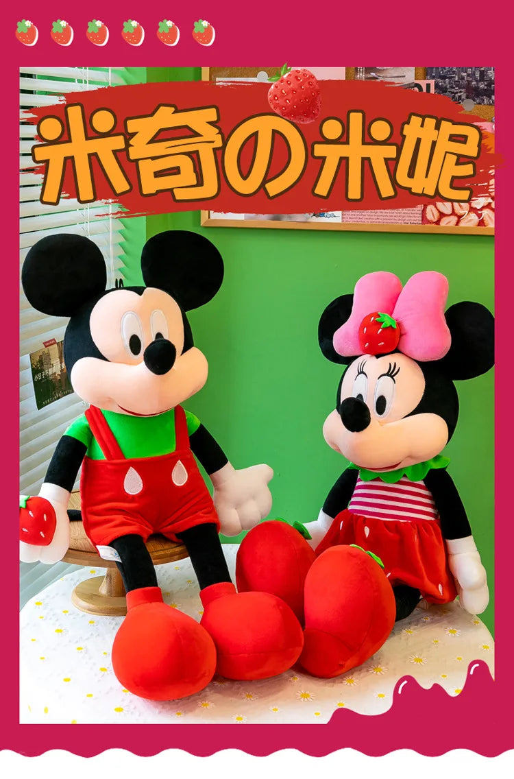 Disney Cute Plushies Mickey Minnie Doll Mickey Mouse Pillow Children's Plush Toy stuffed Big Doll Wedding Gift for Girls Kids