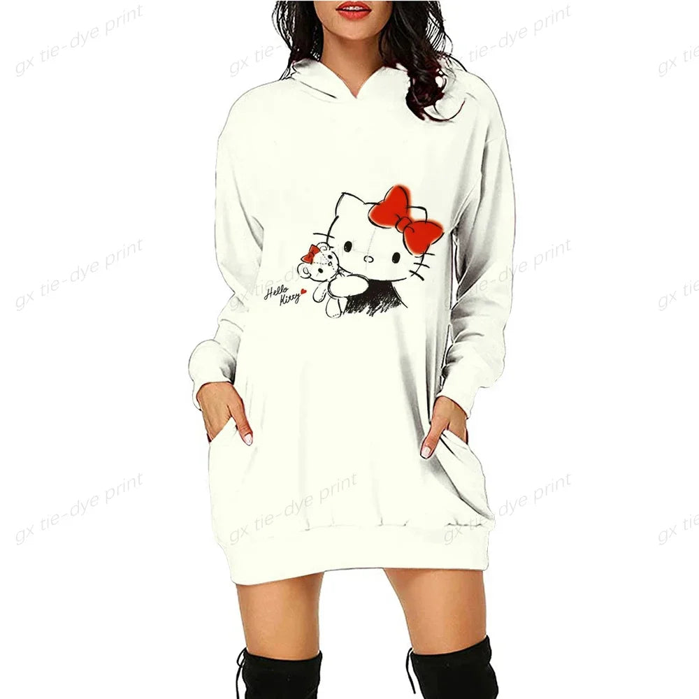 Japan Anime Hello Kitty Printed Hoodies