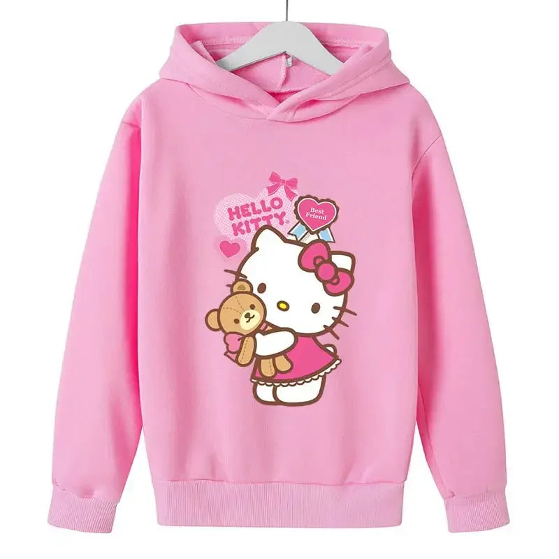 Hello Kitty Kawaii Kids Autumn  Hoodies