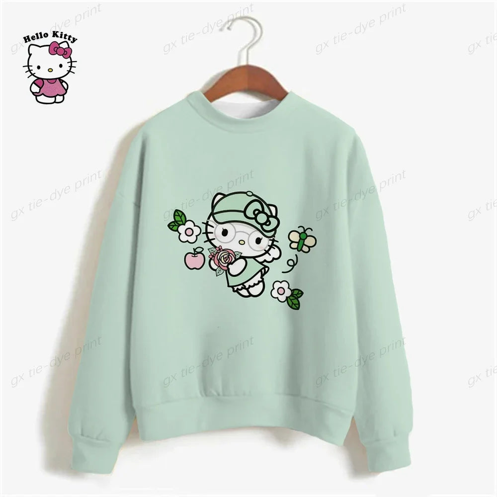 Hello Kitty  Oversized Hoodie For Women Trendy.
