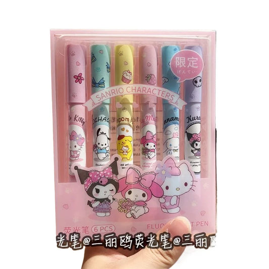 6Pcs/box Hello Kitty Highlighte.r