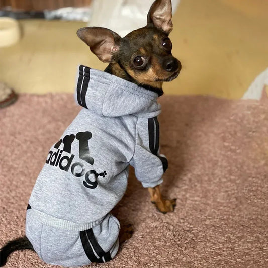 Adidog Dog Clothes Autumn and Winter Sweatshirt.s**PET SUPPLIES**
