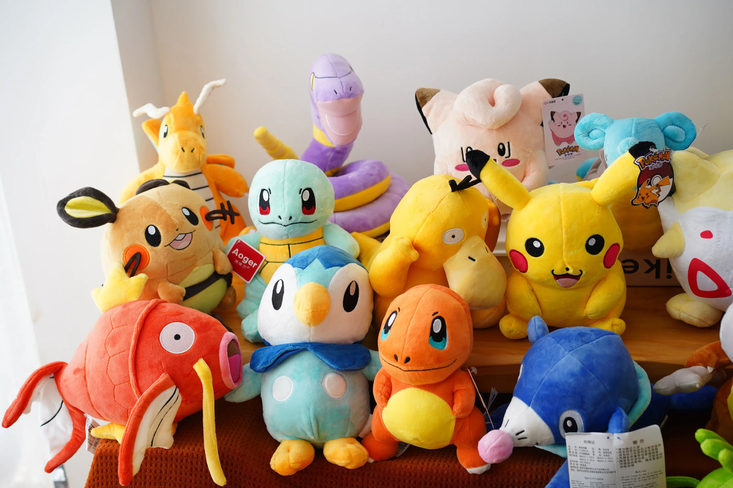 Pokemon Series Gengar Plush Dolls Cute Pikachu Peluche Charmander Squirtle Bulbasaur Eevee Snorlax Stuffed Toys Gifts For Kids