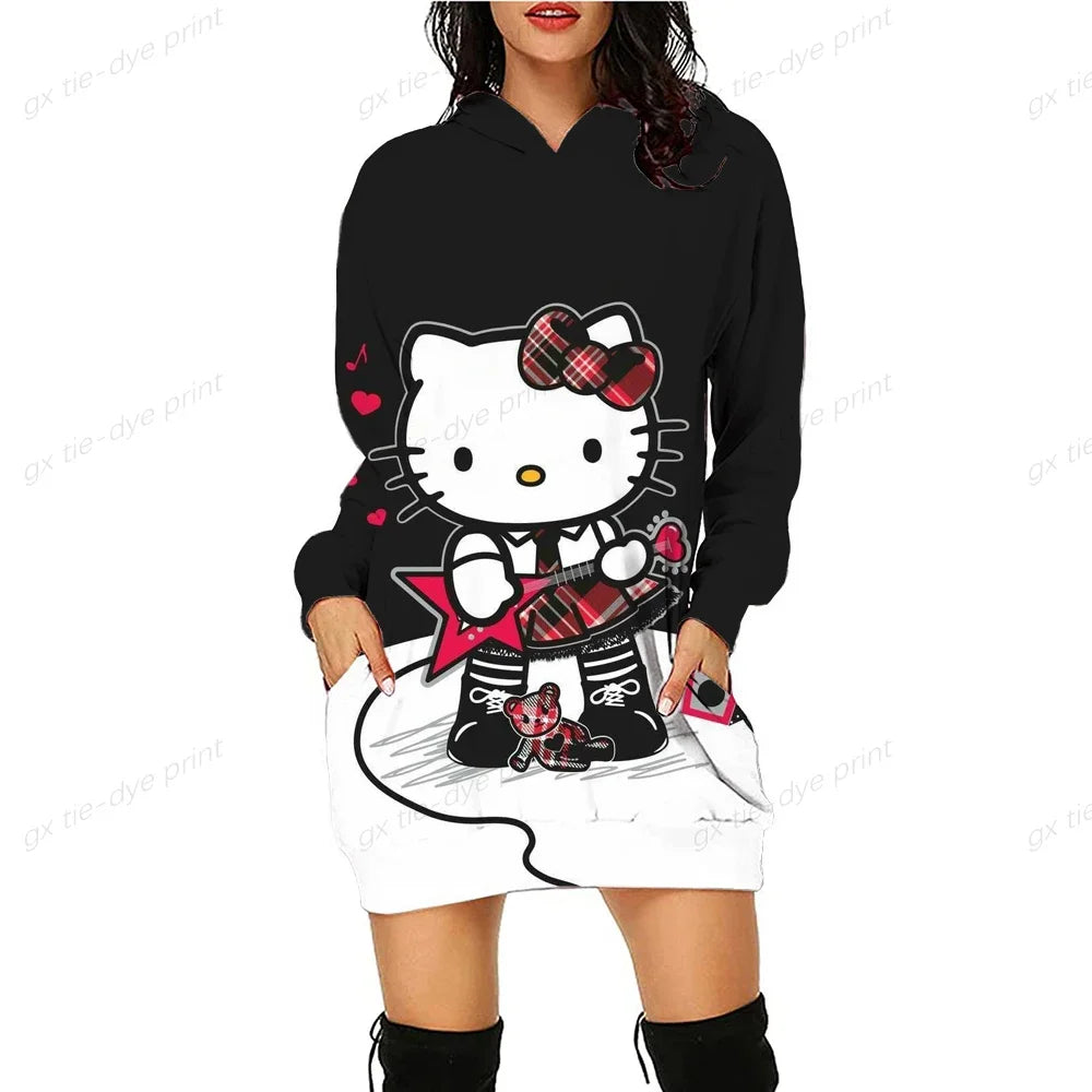 Japan Anime Hello Kitty Printed Hoodies