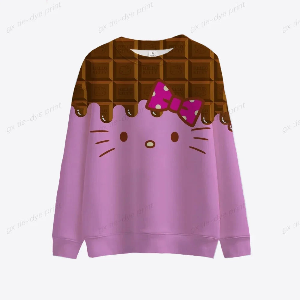 Ladies Womens Hello Kitty Cute Pullovers