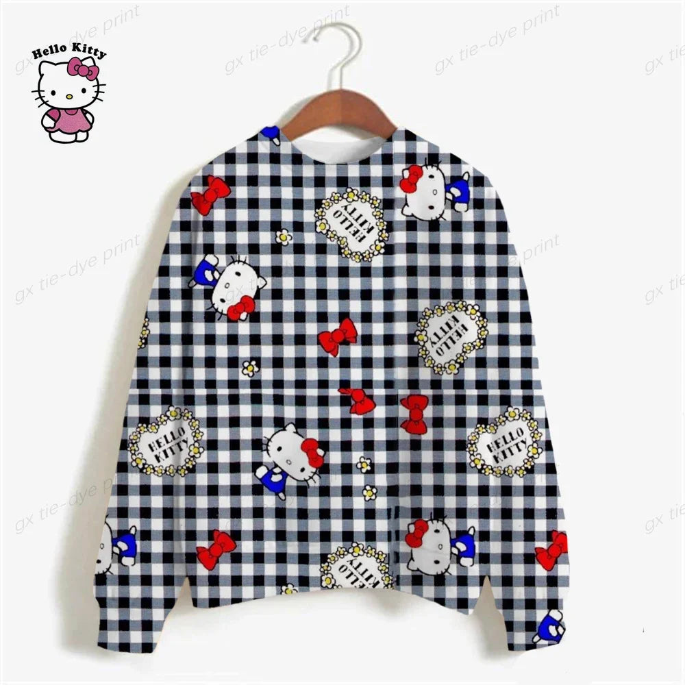 Hello Kitty  Oversized Hoodie For Women Trendy.