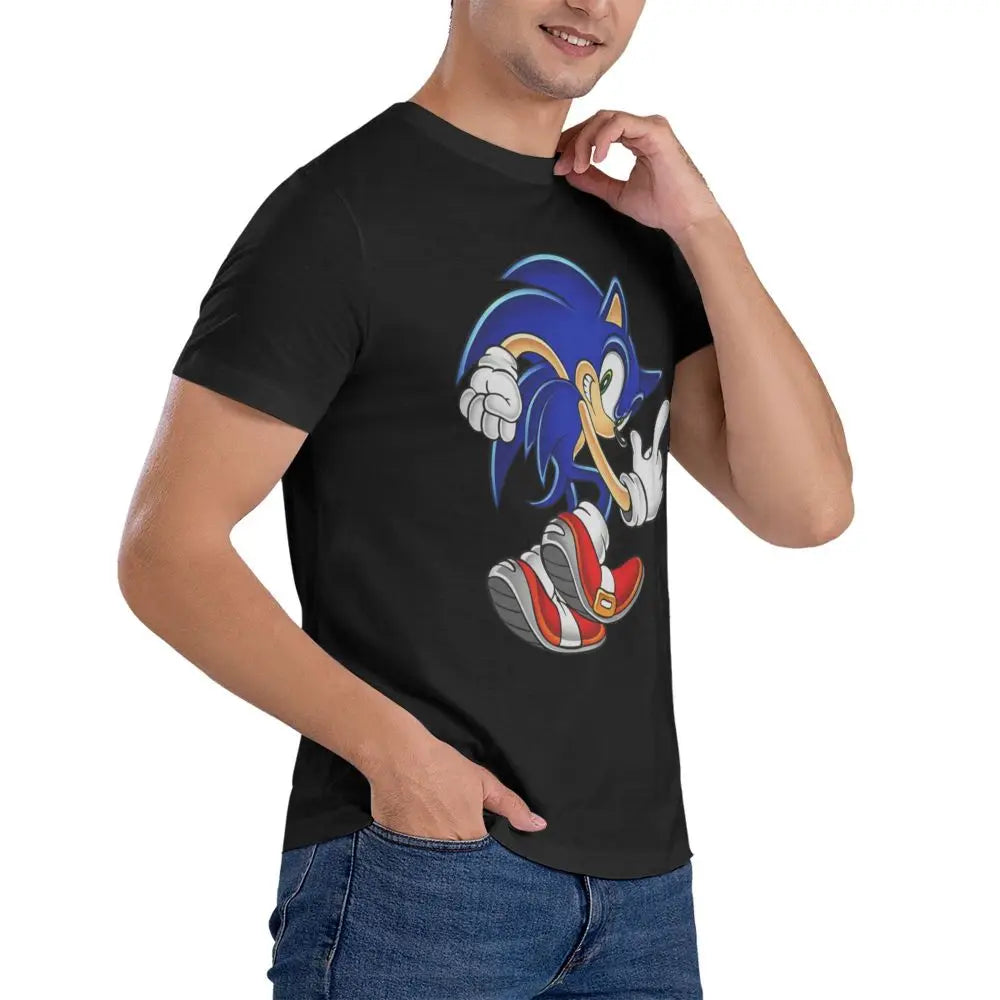 Men Running Boom Sonic-c The Hedgehog T=Shirt.