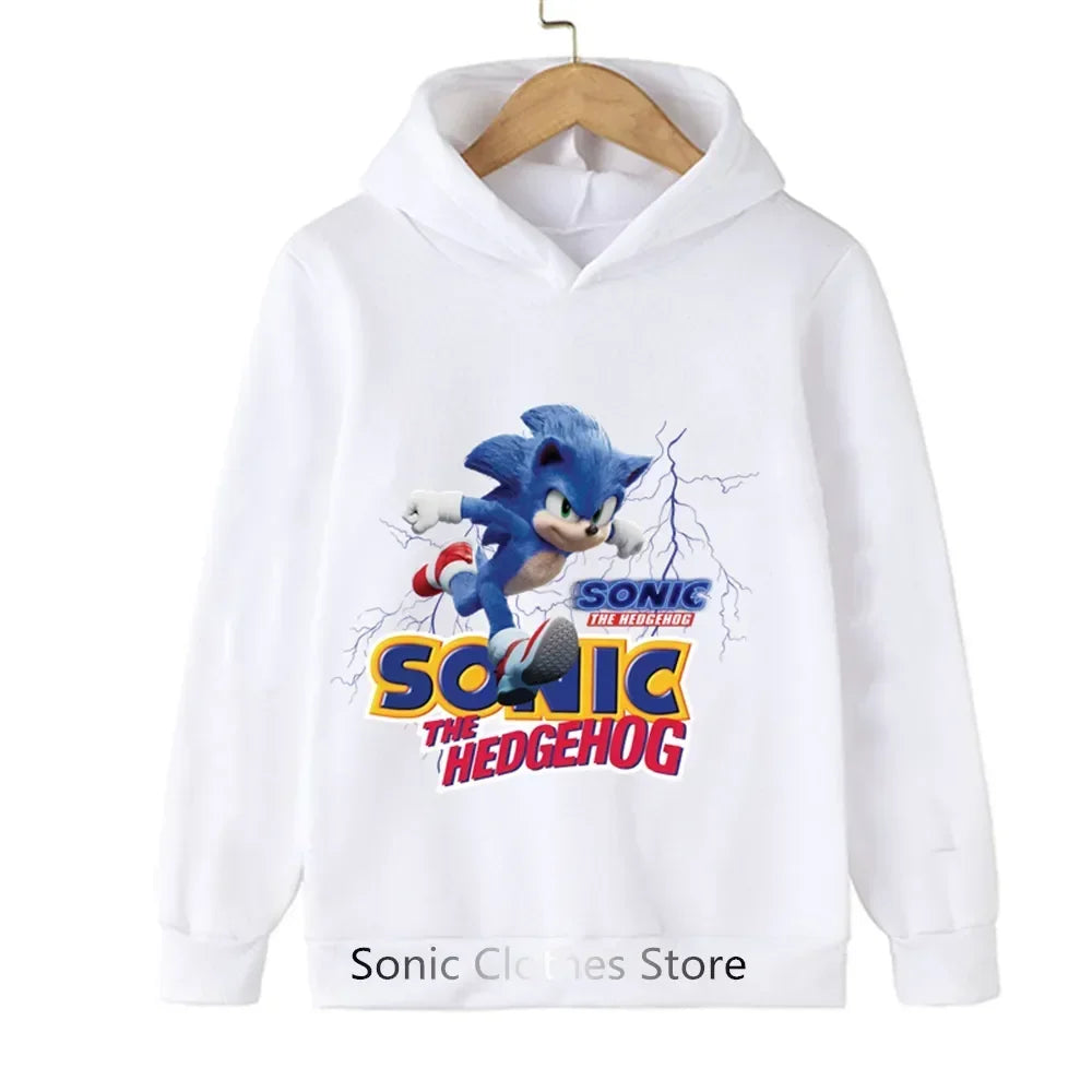 Sonic Hoodies Kids Cartoon Sonic Print.