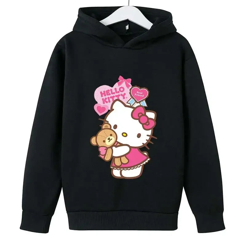 Hello Kitty Kawaii Kids Autumn  Hoodies