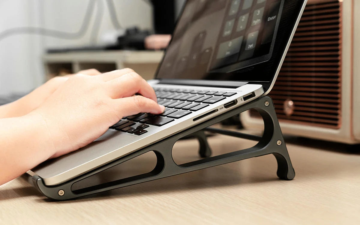 ORICO Laptop Vertical Stand Aluminium Fordable Tablet Holder 2-in-1 Stand Support Detachable for 10-17.4 inch PC Macbook Stand