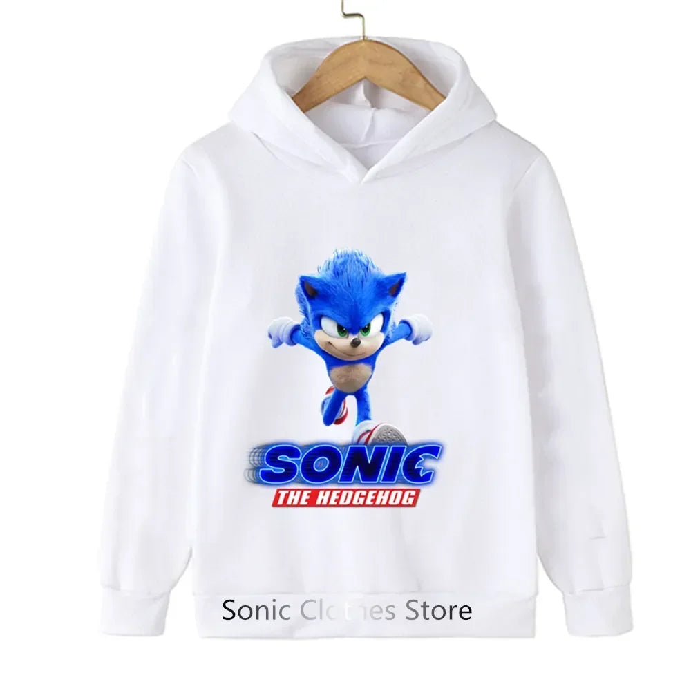Sonic Hoodies Kids Cartoon Sonic Print.