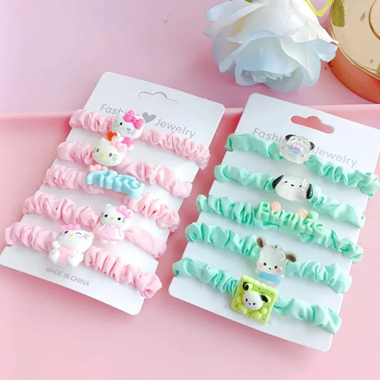 5Pcs Sanrio Hello Kitty Hair ties.