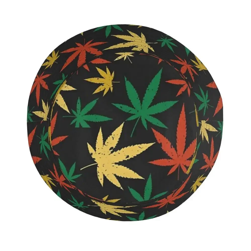420 Cannabis Seamless Bucket Hats Panama For Man Woman Bob Hats Outdoor