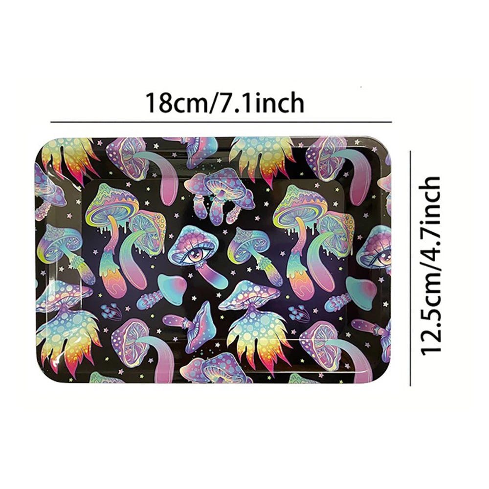 Rolling Tray Plate 40mm Metal Herbal Grass Grinder Kit 18x12.5cm Tinplate Smoking Accessories Gift Smoke Case
