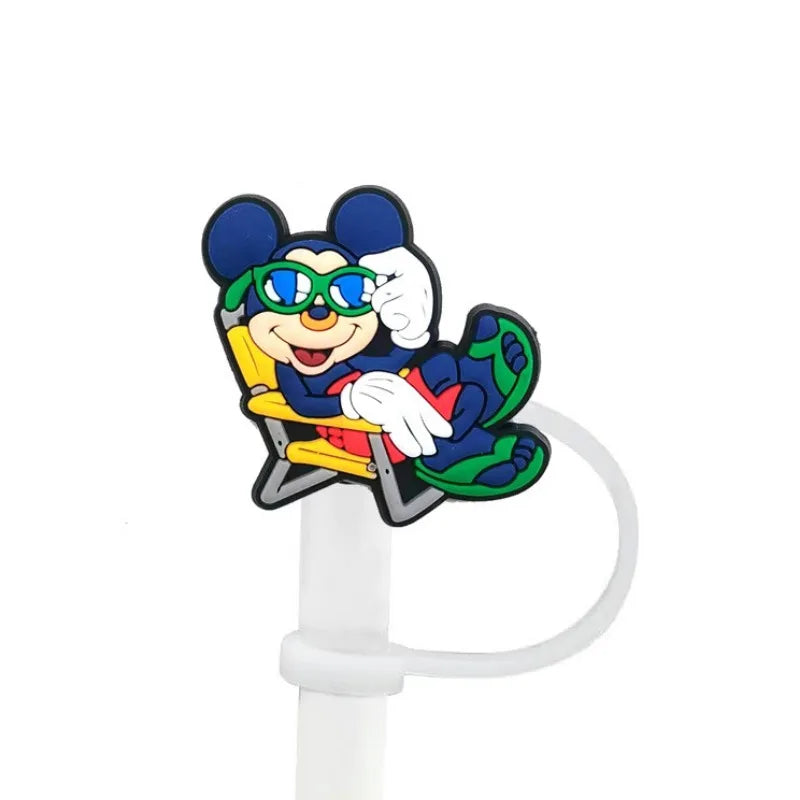 Disney Mickey Series Straw Cover Cap for Stanley Cup 10mm Silicone Straw Topper Compatible 30&40 Oz Tumbler with Handle Tips Lid