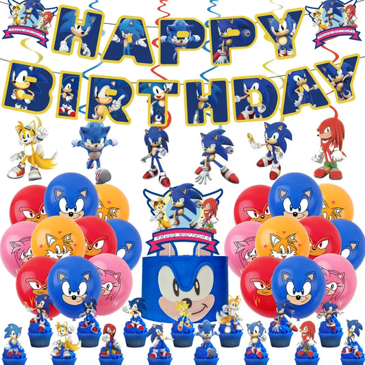 Sonic Birthday Party Supply Decorations