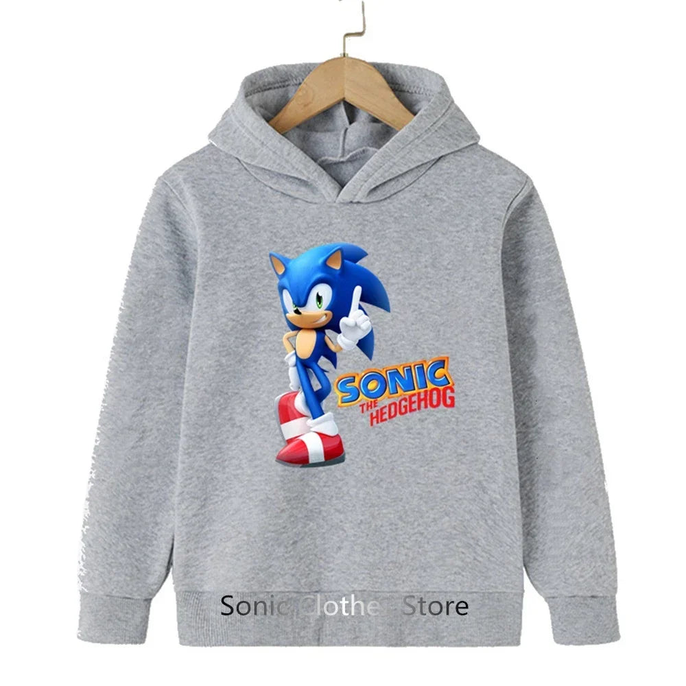Sonic Hoodies Kids Cartoon Sonic Print.