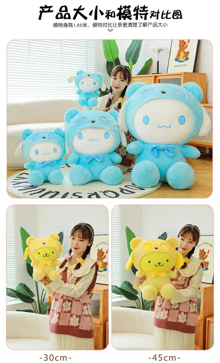 35/45cm Cute Cinnamoroll Toys Pudding Dog Plush Doll Gives Friend and Child Birthday Gift Pillow for Kids