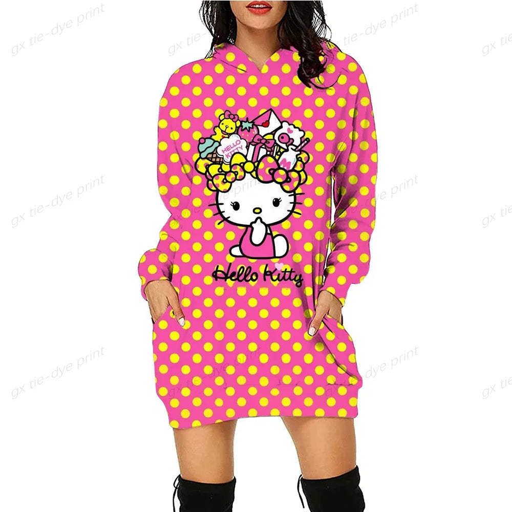 Japan Anime Hello Kitty Printed Hoodies