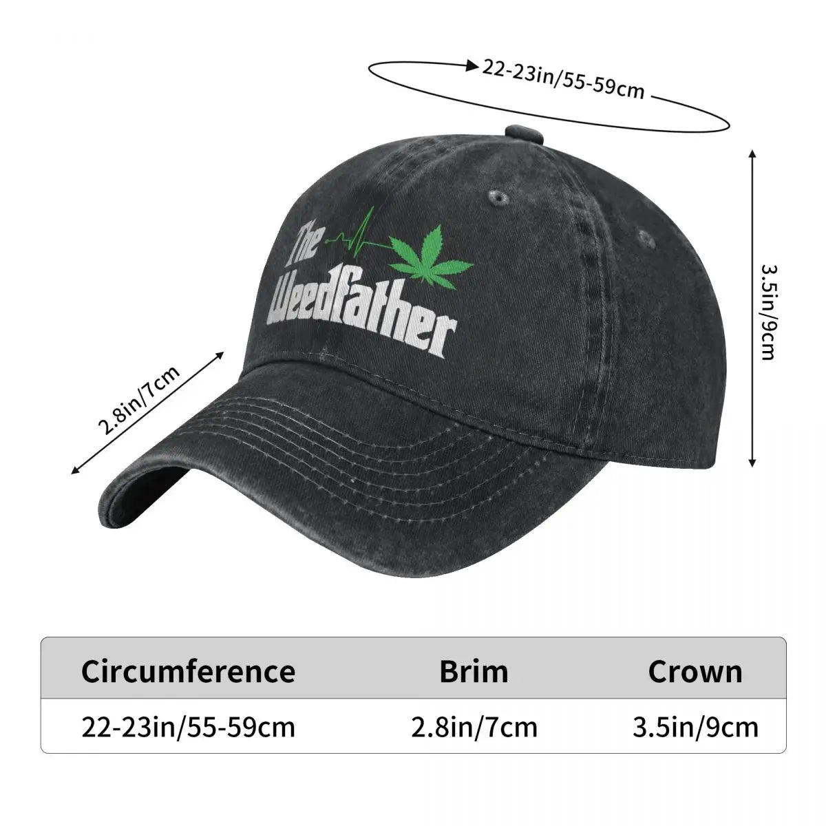 420 Pure Color Dad Hats Cool Art Of In Heartbeat With The Weedfather
