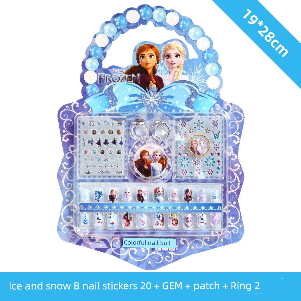 Ye Luoli Ice Princess Gem Girl Toy Nail Sticker