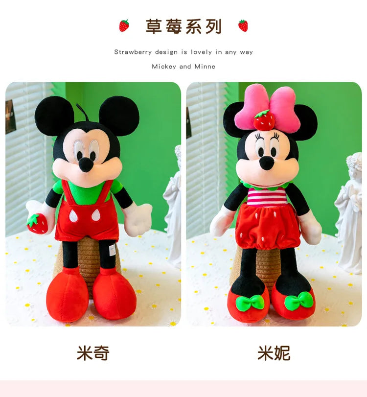 Disney Cute Plushies Mickey Minnie Doll Mickey Mouse Pillow Children's Plush Toy stuffed Big Doll Wedding Gift for Girls Kids