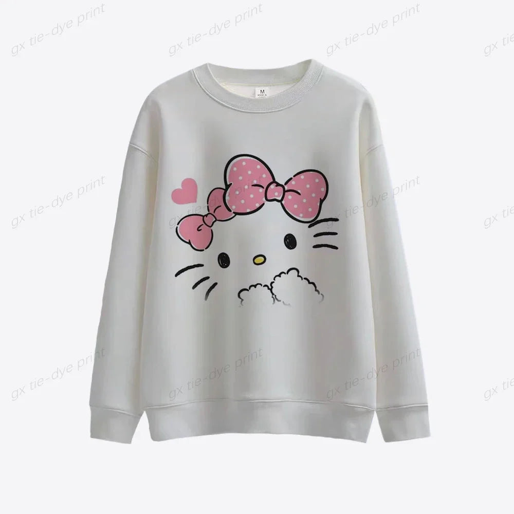 Ladies Womens Hello Kitty Cute Pullovers
