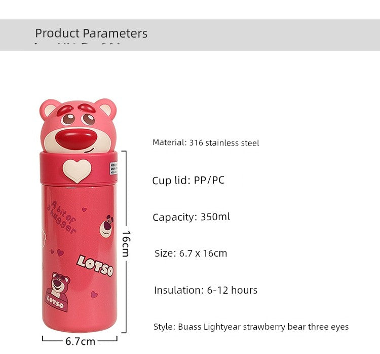 Toy Story Strawberry Bear Vacuum cup