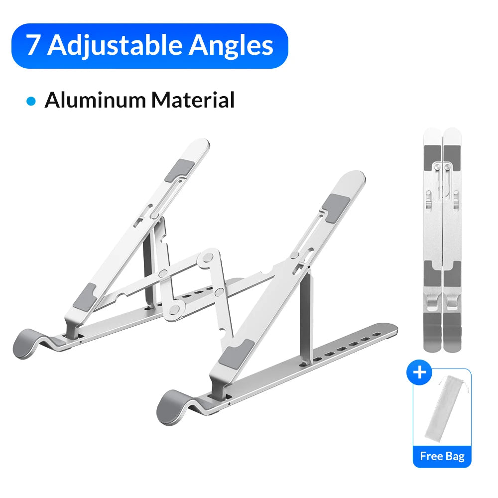 ORICO Laptop Vertical Stand Aluminium Fordable Tablet Holder 2-in-1 Stand Support Detachable for 10-17.4 inch PC Macbook Stand
