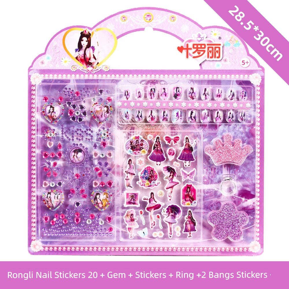 Ye Luoli Ice Princess Gem Girl Toy Nail Sticker